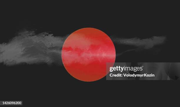 scenic fantasy background with sun disk against dramatic cloud cover - screen saver stock illustrations