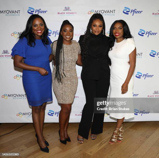 Marissa Mitchell, Dr. Charis Chambers, Cynthia Bailey and Tanika Gray Valbrun attend Spare Me! Real Talk For Compassionate Care Of Black Women With...