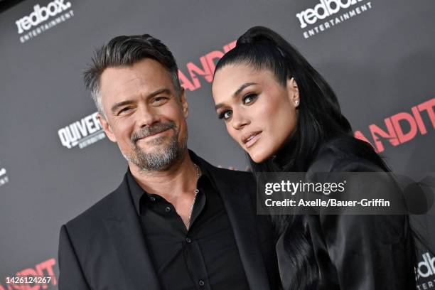 Josh Duhamel and Audra Mari attend the World Premiere of "Bandit" at Harmony Gold on September 21, 2022 in Los Angeles, California.