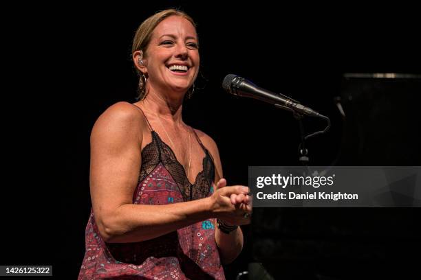 Musician Sarah McLachlan performs on stage at Humphreys Concerts By the Bay on September 21, 2022 in San Diego, California.