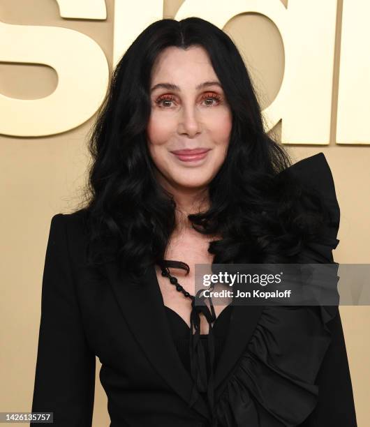 Cher attends Premiere Of Apple TV +'s "Sidney" at Academy Museum of Motion Pictures on September 21, 2022 in Los Angeles, California.