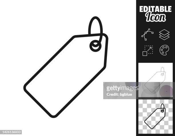 price tag. icon for design. easily editable - luggage tag stock illustrations