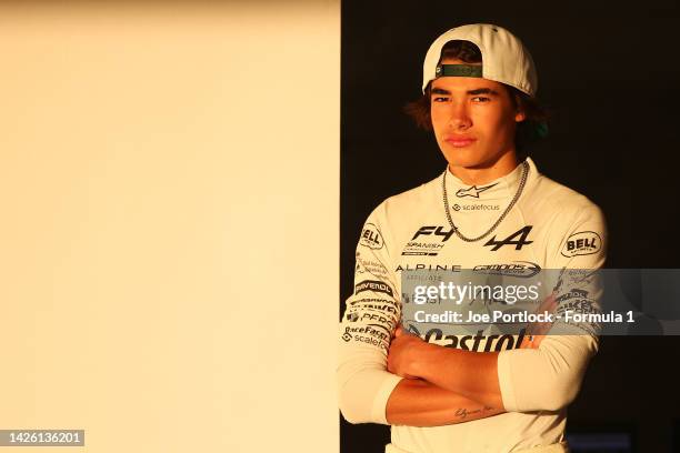 Nikola Tsolov of Bulgaria and ART Grand Prix prepares to drive during day two of Formula 3 Testing at Circuito de Jerez on September 22, 2022 in...