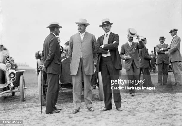 Wright Flights, Fort Myer, Virginia, July 1909 - Spectators: Robert Bacon; Sec. Of War Dickinson; Sen. Elihu Root. [The Wright brothers conducted...