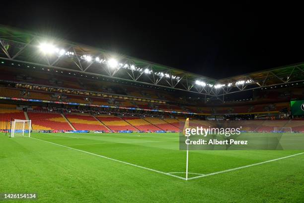 General view is seen ahead of the International Friendly match between the Australia Socceroos and the New Zealand All Whites at Suncorp Stadium on...