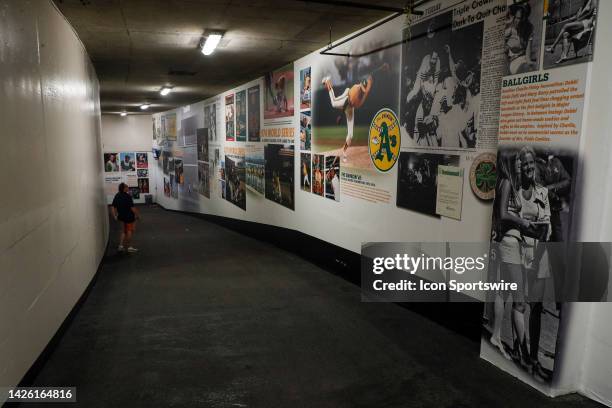 General view of a concourse corridor during a regular season game between the Chicago White Sox and Oakland Athletics on July 2 at RingCentral...