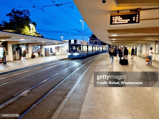 zurich hb - tram zürich stock pictures, royalty-free photos & images
