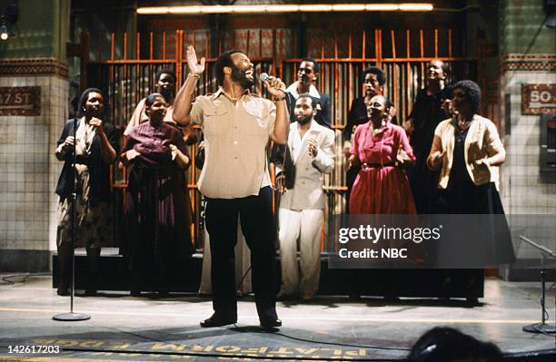 Episode 20 -- Pictured: Musical guest Andrew Crouch and The Voices of Unity performs on May 24,1980 --