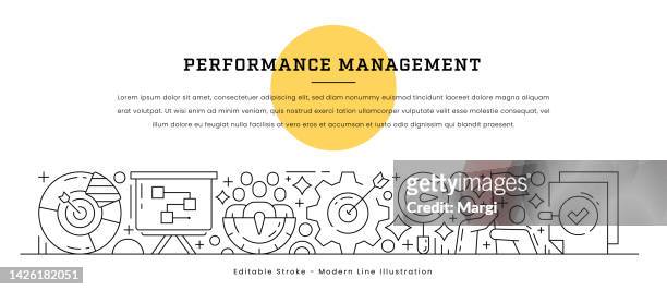 illustrations, cliparts, dessins animés et icônes de concept de bannière web de gestion des performances - ground staff