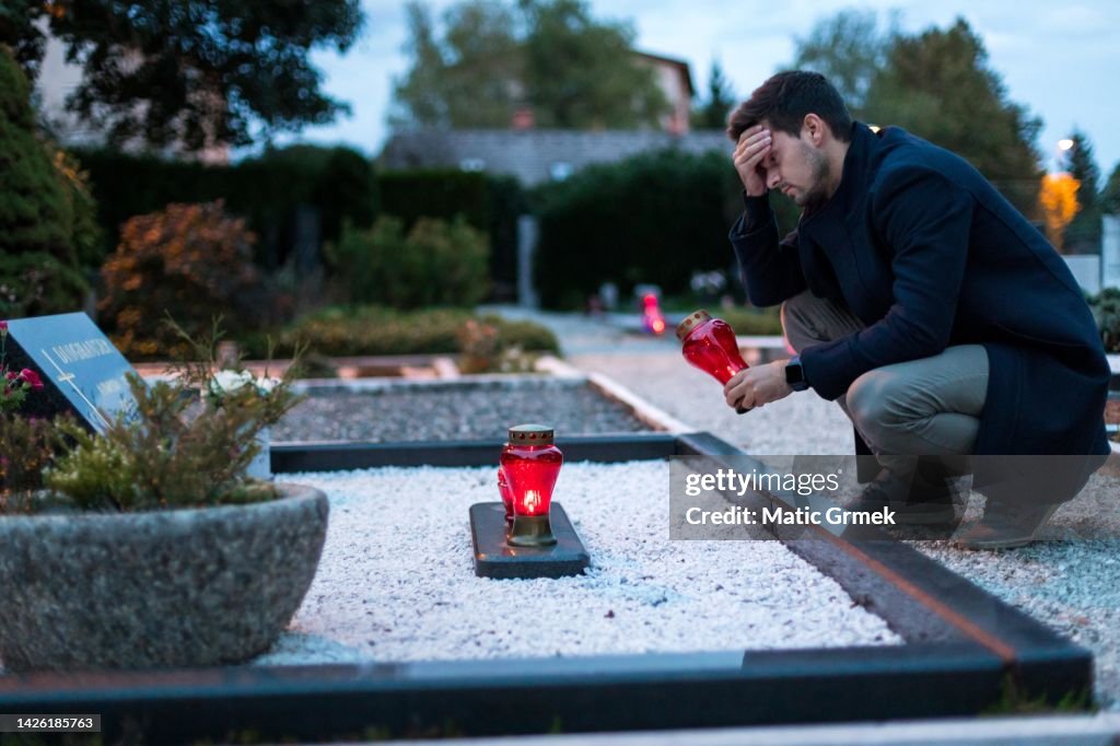 Mature Man is Feeling Sad Because of Losing Closest Person.
