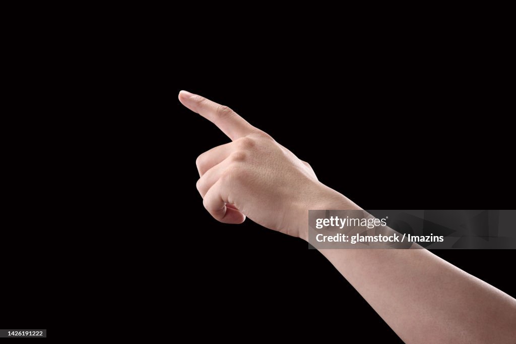 Hand Male Hand Point Gesture Path High-Res Stock Photo - Getty Images