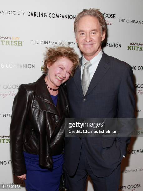 Actors Dianne Wiest and Kevin Kline attend The Cinema Society & Rachael Ray Nutrish with Grey Goose Cherry Noir screening of "Darling Companion" at...