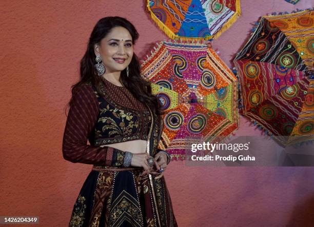 Madhuri Dixit attends the 'Maja Ma ' film trailer launch on September 22, 2022 in Mumbai, India