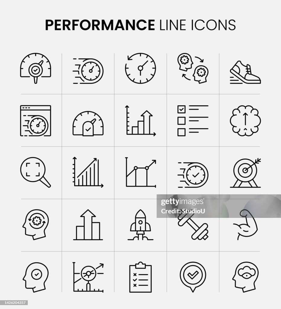 Performance Line Icons