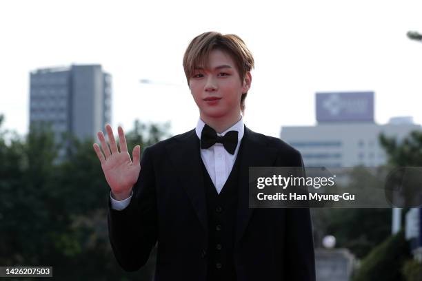 Kang Daniel of boy band Wanna One attends the Seoul International Drama Awards 2022 at KBS on September 22, 2022 in Seoul, South Korea.