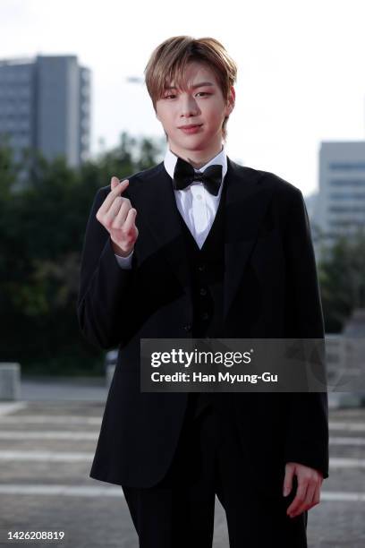 Kang Daniel of boy band Wanna One attends the Seoul International Drama Awards 2022 at KBS on September 22, 2022 in Seoul, South Korea.