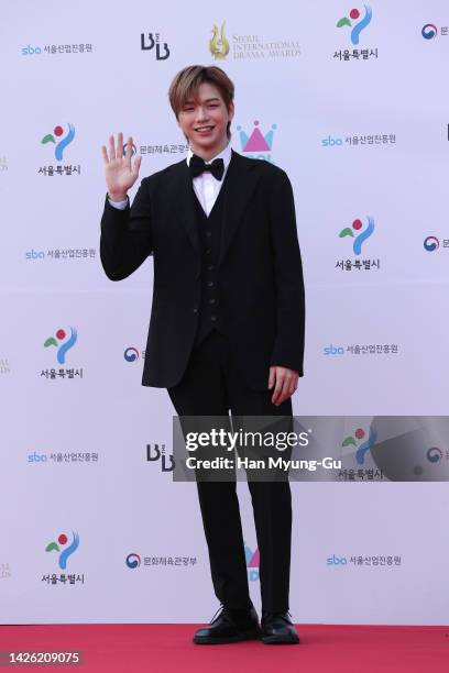 Kang Daniel of boy band Wanna One attends the Seoul International Drama Awards 2022 at KBS on September 22, 2022 in Seoul, South Korea.