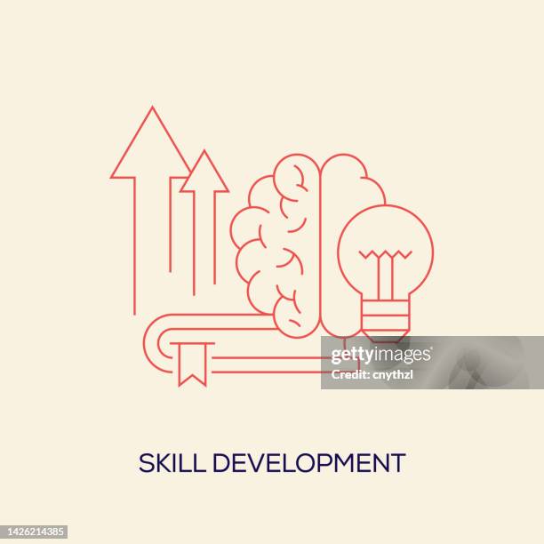 skill development related conceptual vector illustration - self study stock illustrations