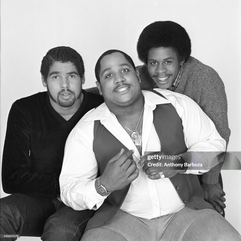 Portrait of the members of American hip hop group The Sugar Hill