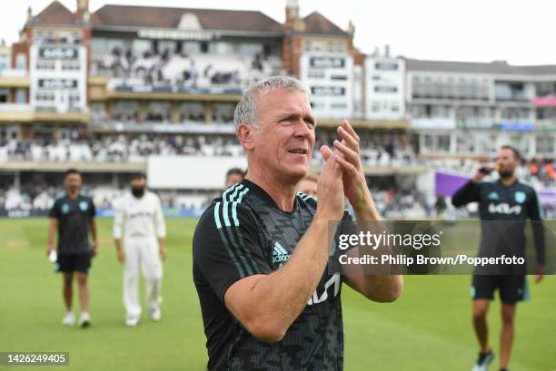 Alec Stewart walks around the groun after Surrey won the LV= Insurance County Championship match between Surrey and Yorkshire and clinched the County...