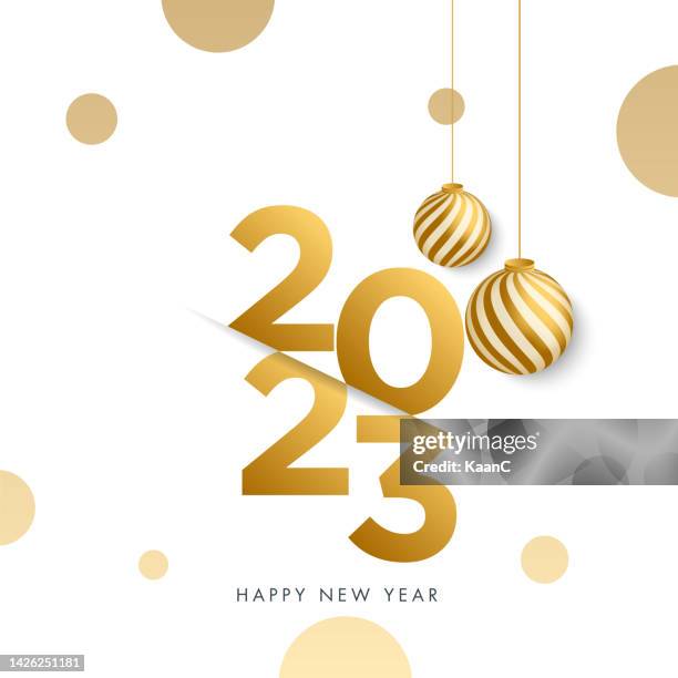 stockillustraties, clipart, cartoons en iconen met 2023. new year. abstract numbers vector illustration. holiday design for greeting card, invitation, calendar, etc. vector stock illustration - new year's day