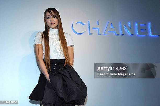 Singer Namie Amuro attends the Chanel 2012 Spring/Summer Haute Couture Collection Show at Shinjuku Gyoen Park on March 22, 2012 in Tokyo, Japan.
