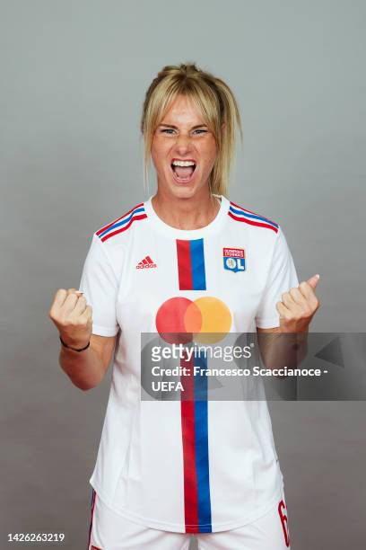 Amandine Henry of Olympique Lyonnais poses for a photo during the Olympique Lyonnais UEFA Women's Champions League Portrait session on September 19,...