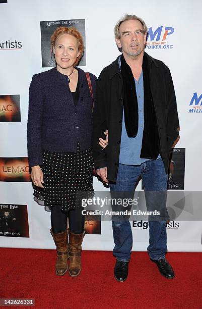 Singer Julie Christensen and actor John Diehl arrive at G Tom Mac's CD release party for "Untame The Songs" at Rolling Stone Restaurant & Lounge on...