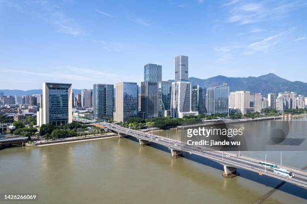modern urban architectural landscape - fuzhou stockfoto's en -beelden