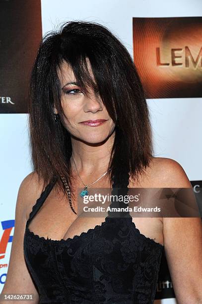 Actress Max Wasa arrives at G Tom Mac's CD release party for "Untame The Songs" at Rolling Stone Restaurant & Lounge on April 9, 2012 in Los Angeles,...