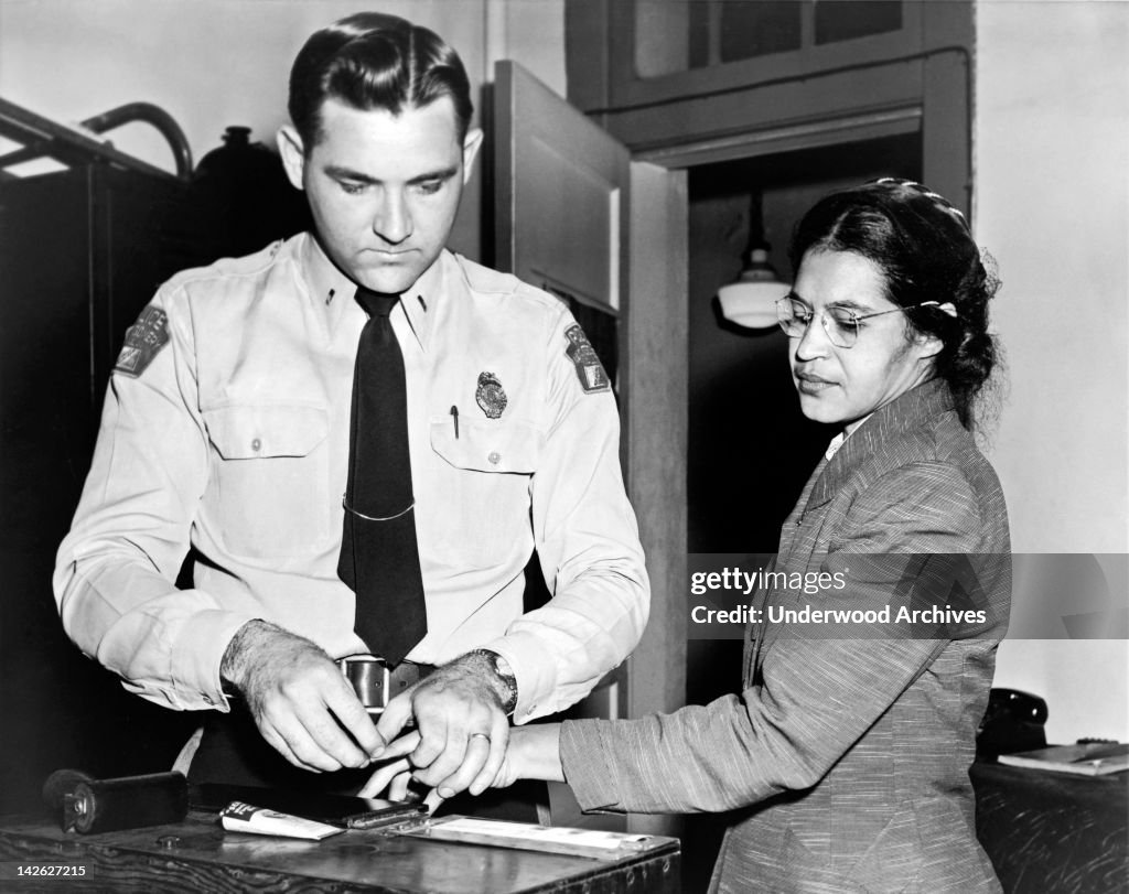 Rosa Parks Gets Fingerprinted