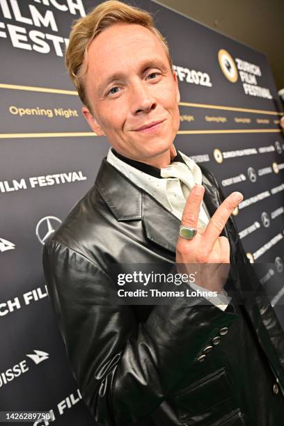 Matthias Schweighöfer attends the Green Carpet Opening Night and premiere of "The Swimmers" during the 18th Zurich Film Festival at Kongresshaus on...