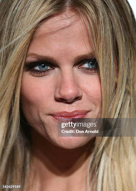 Brooklyn Decker arrives at the "Battleship" Australian premiere at Luna Park on April 10, 2012 in Sydney, Australia.