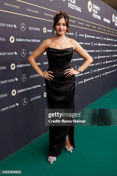 Yusra Mardini on the Green Carpet for the screening of the Netflix film "The Swimmers" at Zurich Film Festival at Kongresshaus on September 22, 2022...