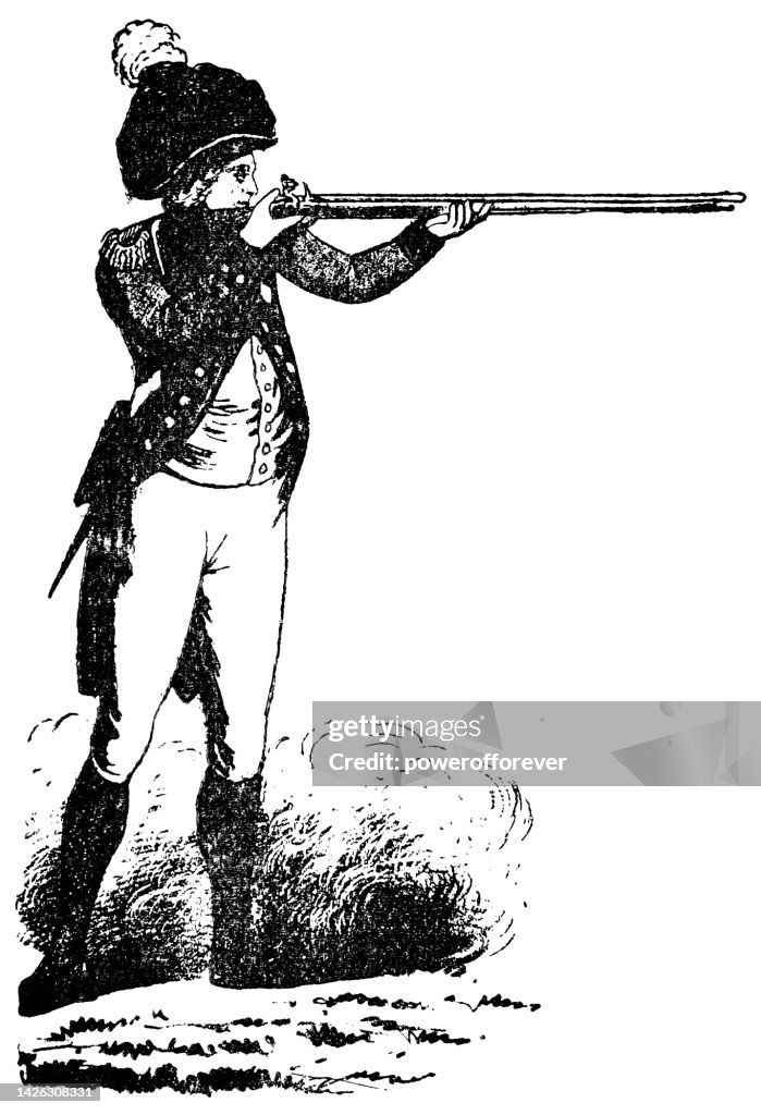 Army Rifleman Vector British Military Rifleman Soldier 18th Century High-Res Vector Graphic ...
