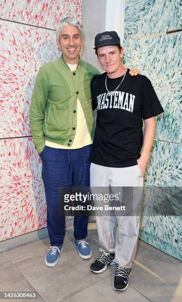 George Lamb and James Suckling attend the opening of new store 'Are You Mad' on Carnaby Street on September 22, 2022 in London, England.
