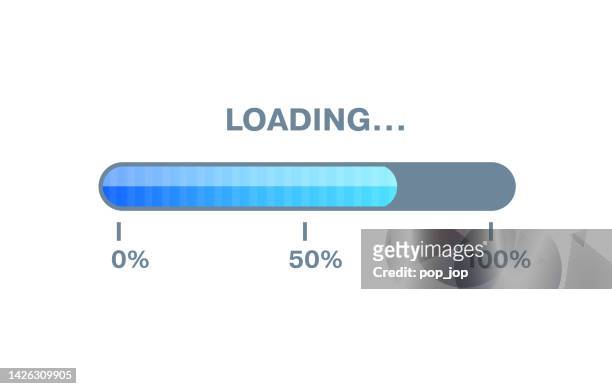 loading progress bar. vector stock illustration - progress bar stock illustrations