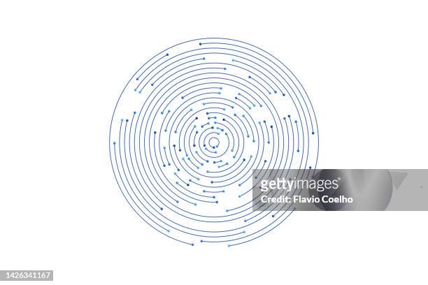 concentric maze on white background - concentric circle graph stock pictures, royalty-free photos & images