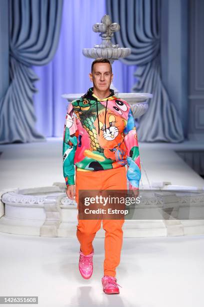 Fashion designer Jeremy Scott at the Moschino Fashion Show during the Milan Fashion Week Womenswear Spring/Summer 2023 on September 22, 2022 in...