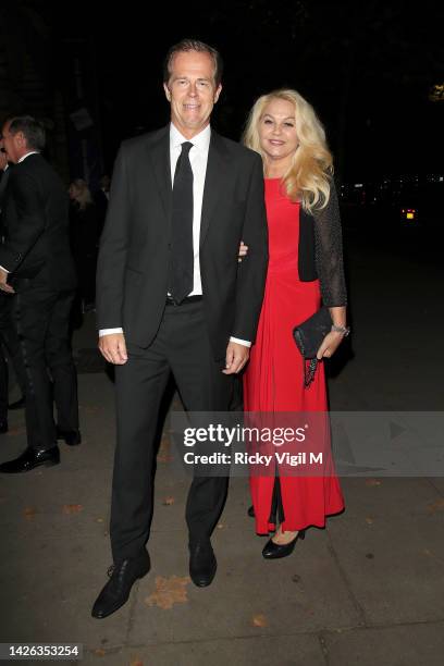 Stefan Edberg and Annette Hjort Olsen seen attending Laver Cup 2022 dinner at Somerset House on September 22, 2022 in London, England.