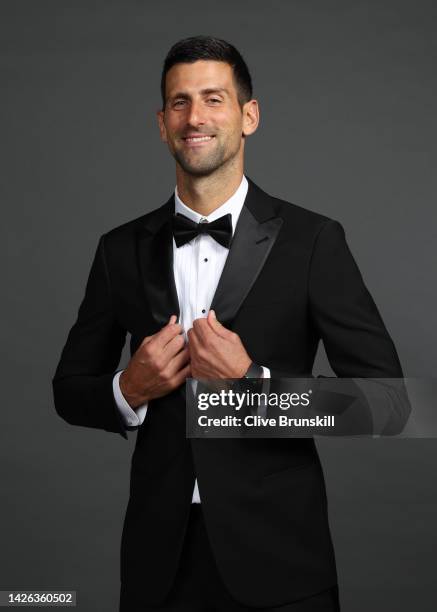 Novak Djokovic of Team Europe poses for a photograph during a Gala Dinner at Somerset House ahead of the Laver Cup at The O2 Arena on September 22,...