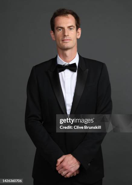 Andy Murray of Team Europe poses for a photograph during a Gala Dinner at Somerset House ahead of the Laver Cup at The O2 Arena on September 22, 2022...