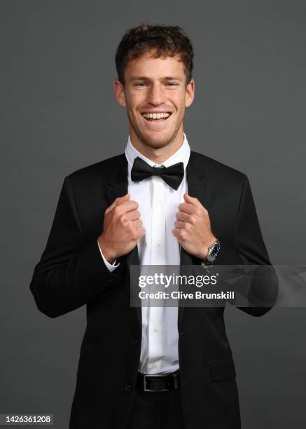 Diego Schwartzman of Team World poses for a photograph during a Gala Dinner at Somerset House ahead of the Laver Cup at The O2 Arena on September 22,...