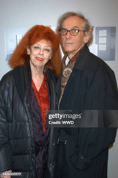 Jean-Claude and Christo attend a cocktail preview party for the Alexander Liberman exhibit at the Ameringer and Yohe Fine Art Gallery in New York...