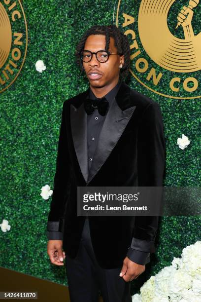 Lil Baby attends the Black Music Action Coalition Second Annual Music in Action Awards Gala at The Beverly Hilton on September 22, 2022 in Beverly...