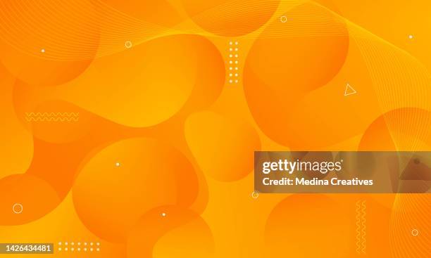 gradient orange abstract fluid shape background - powerpoint template background stock illustrations