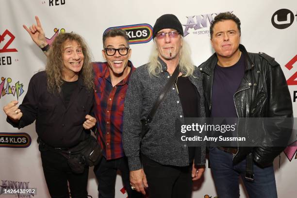 Steve "Lips" Kudlow, Steve-O, Robb Reiner, and Sacha Gervasi attend Utopia Presents The World Premiere Of “Anvil! The Story Of Anvil” At The Saban...