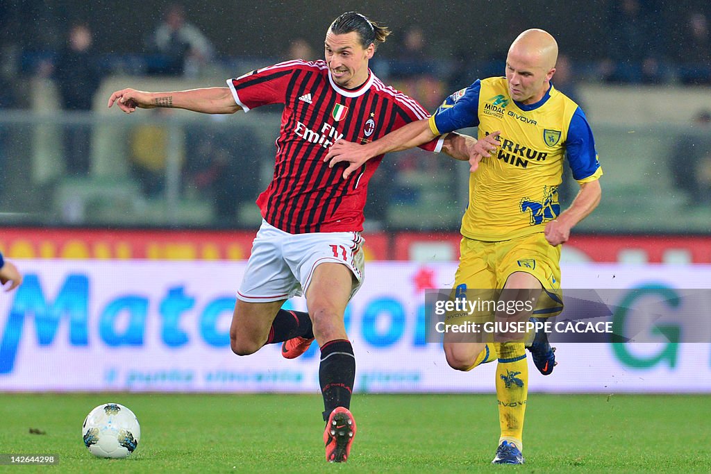 AC Milan's Swedish forward Zlatan Ibrahi