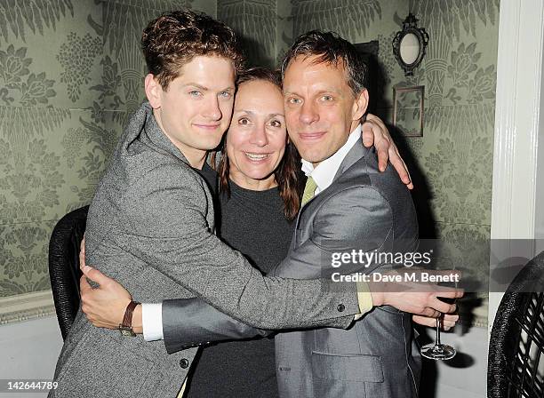 Cast members Kyle Soller, Laurie Metcalf and Trevor White attend an after party celebrating the press night performance of 'Long Day's Journey Into...