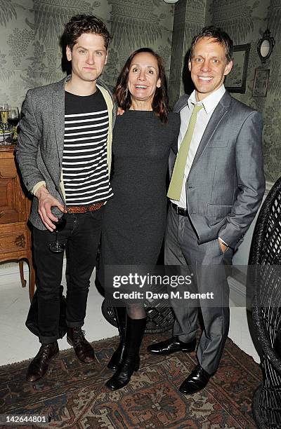 Cast members Kyle Soller, Laurie Metcalf and Trevor White attend an after party celebrating the press night performance of 'Long Day's Journey Into...